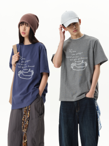 Roaringwild | Cotton Minimalist Printed Couples T-shirt