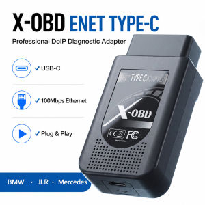 USB-C DoIP Adapter 100M ENET OBD2 Cable for BMW ISTA Mercedes XENTRY Audi ODIS JLR Volvo J2534 Pass-Thru ECU Coding Tool