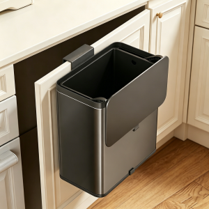 MMZECE | Stainless Steel Hanging Multi-use Trash Can With Lid