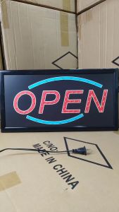 ป้ายไฟLED OPEN ป้ายไฟหน้าร้าน เม็ดLED เเบบประหยัดไฟ ป้ายไฟอักษร ตกแต่งหน้าร้าน