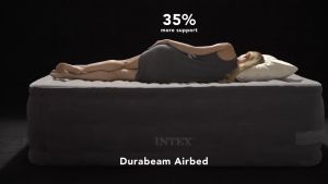 INTEX Dura-Beam® Twin / Queen Size Standard USB Air Bed Prestige Air Mattress With Built-In USB Electric Pump