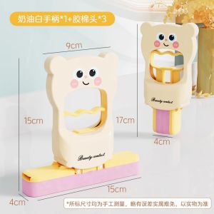 Mini Foldable Absorbent Sponge Head Mop Home Desktop Cartoon Design No Hand Wash Required Cotton Foam Mop Replacement for Cloth