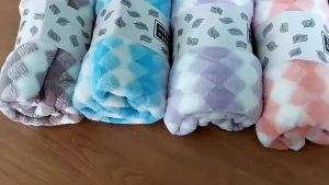 ผ้าฝ้าย100% ผ้าเช็ดตัว 75x35cm ผ้าขนหนูอาบน้ำ ผ้าเช็ดผม แห้งเร็ว ซึมซับมาก