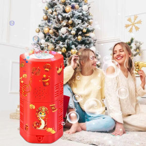 เครื่องเป่าฟองดอกไม้ไฟเลียนแบบปีใหม่จีน2025ฟองอากาศไฟฟ้าพร้อมไฟเพลงของขวัญงานแต่งงาน