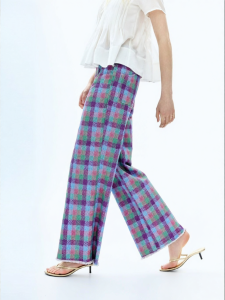 Juicy Couture | Cotton Plaid Straight Jeans