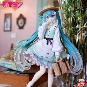Bandai | Bandai Anime Merch Fashion Figure Hatsune Miku Country Ver. Action Figure PVC Model Doll Toy kawaii Loli Desktop Decoration Gift