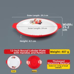Commercial Grilling Large Melamine Dinner Plate