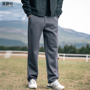 Enjeolon | American Style Heavyweight Straight Cut Mens Casual Pants Loose for Sports