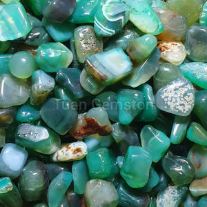 Bahan / Bongkahan Batu Akik Asli Natural Green Agate Natural Unik