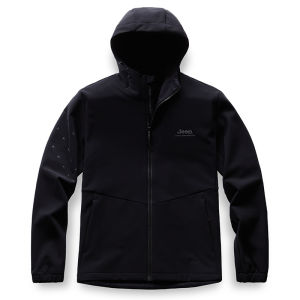 Jeep | Jeep Mens Outdoor Fleece Lined Soft Shell Jacket Windproof Lightweight Climbing Hiking Coat Elastic Grabbing Design Spring Autumn