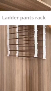 4/6 Layers Stainless Steel Trouser HangerMagic Foldable Pants Rack for Save Wardrobe SpaceLadder Hangers Storage Organizer
