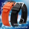 สายนาฬิกาผ้าฝ้ายกันน้ำสำหรับ Seiko 5 สายยางกันน้ำสำหรับผู้ชาย สายนาฬิกาแบบหนาปานกลาง สายรัดยางกลางแสง. 