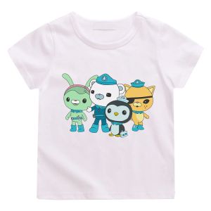 Bandai | The Octonauts Cartoon Print Anime T-shirt 100%Cotton Cute 2025new Tee-shirt Children Camisetas Clothes TeesTop Kawaii Versatile