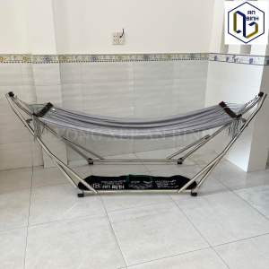 Võng xếp Inox An Bình INT hàng xuất khẩu nguyên thùng Fi32 chịu lực 250kg