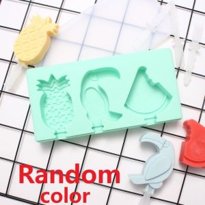 Silicone Ice Cream Molds DIY Cartoon Animal Fruit Popsicle Mold Covers Reusable Popsicle Molds Mini Popsicle Molds Ice Crea