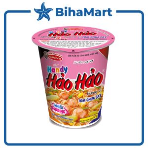 [THÙNG 24 LY] - ACECOOK - Mì ly Handy Hảo Hảo Tôm Chua Cay - Mì Handy Hảo Hảo Tôm Chua Cay (67g/ly) - Mì Handy Hảo Hảo ly Tôm Chua Cay - Mì ly Hảo Hảo Handy Tôm Chua Cay - Mì ly ăn liền Tôm Chua Cay