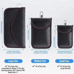 2024 New Arrival RFID Carbon Fiber Car Shielding Key Case Mobile Phone Signal Shielding Bag Anti-Positioning Tracking Detection