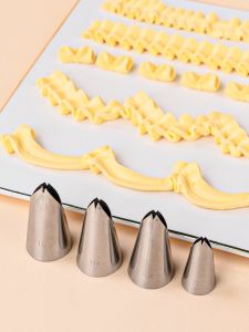 Korean Style Retro Cake Decorating Tips Bean Paste Cream Butter Knot Lilies DIY Baking Tools Floral Pastry Bags And Guns