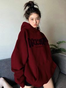 SHUQINGLAI | Thickened Fleece Sweatshirt Loose Casual Hoodie