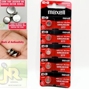 MAXELL SR626 377 SILVER OXIDE BATTERY 1.55 V JAPAN 5 PIECES SR626sw