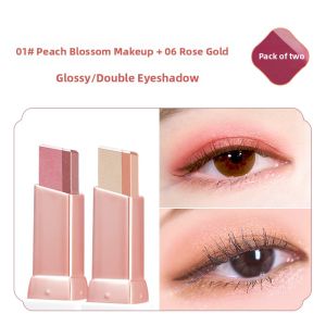 MONLEYTA | Portable Dual Color Lazy Person Eyeshadow Stick Pearl Waterproof Mini Palette Beginner Friendly Easy Application Long Lasting