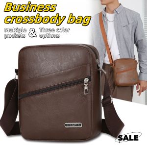 FXSAXUNN กระเป๋าสะพายไหล่ผู้ชายแบรนด์ใหม่ กระเป๋าสะพายหลังหนังผู้ชาย กระเป๋าสะพายไหล่ผู้ชาย กระเป๋าสะพายหลังขนาดใหญ่สำหรับผู้ชาย