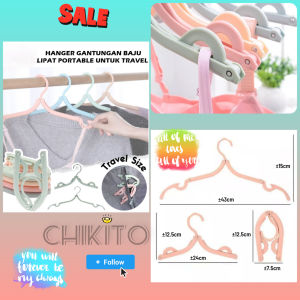 Hanger Gantung Baju Lipat Portable / Gantungan Baju Lipat Portable