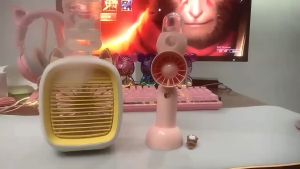 USB Mini Air Cooler Portable Desktop Personal Cooling Fan Arctic Air Tabletop Quiet Energy Efficient Air Conditioner for Office Home