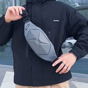 Men Crossbody Sling Bag Hard Shell Chest Pouch Waist Shoulder Casual Fashion PC Beg Silang Sandang Pinggang Lelaki