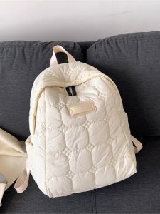 South Korea Dongdaemun Fall and Winter down Backpack Womens Work Clothing Backpack Lightweight Casual Minimalist Easiest for Match Schoolbag