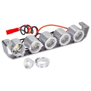 Aluminum 5 LED Light Headlight Spotlight for 1/10 RC Crawler Axial SCX10 90046 RC4WD D90 TRX4 TRX6 DIY Parts