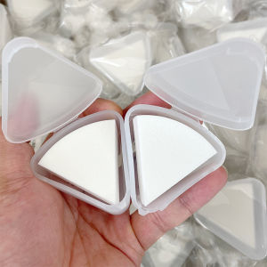 Portable Makeup Sponge Triangle Leather Surface Dry Wet Dual Purpose Beauty Egg Cosmetic Tool Foundation Liquid Special