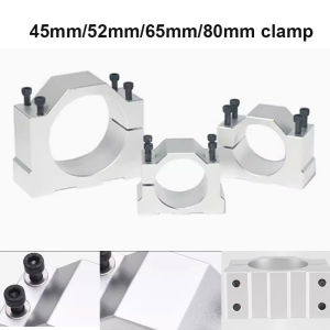 CNC Spindle Motor Bracket Diameter 20mm 22mm 24mm 45mm 52mm 55mm 65mm 80mm Aluminum Clamp With 4 Hexagon Socket Bolt