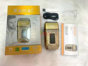 Máy cạo râu Kemei KM-T91 lưỡi nổi 3D cạo sạch nhanh màn hình LCD công suất mạnh mẽ 5W - Hàng chính hãng