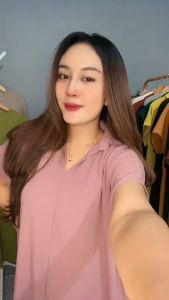 Qyara Store Fashion Dress Tiara Korean Style Crinkle Ukuran MLXLXXL Jumbo Terpopuler Tiara Korean Dress Top V Neck Crinkle Airflow Terlaris