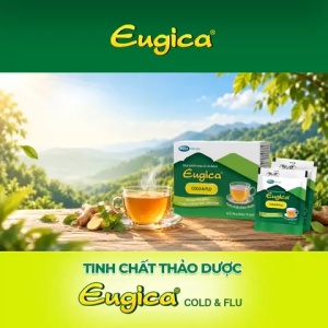 TPBVSK Tinh chất thảo dược hỗ trợ giảm 7 triệu chứng cảm cúm EUGICA COLD & FLU (Hộp 10 gói x 4 g)