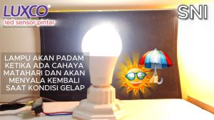 Lampu Led Sensor Otomatis Menyala Saat Kondisi Gelap Merk Luxco 15WATT 20 WATT 25 WATT& 30 WATT