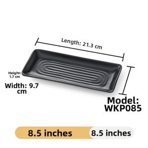 Matte Japanese Style Serving Dish for Rice Donburi Grill Sushi Melamine 1pc
