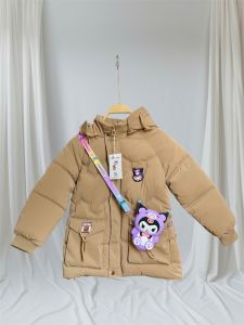 (14-36 kg ) Áo phao trẻ em  chất liệu nhung lì hoạ tiết hình in Kurumi  bên trong lót lụa mặc dày dặn ấm áp mẫu mới