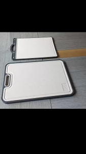 IKI Double-Sided Titanium Stainless Steel 304 Cutting Board Antibacterial Kitchen Chopping Board