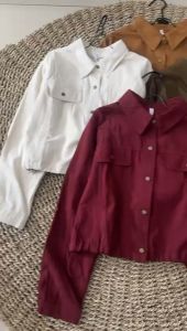 KEMEJA CROP SOFT JEANS IMPORT BST