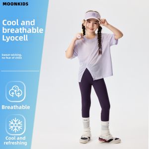 Moonkids | Girls Sports Yoga Pants Light Summer High Elasticity