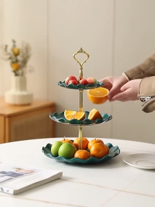 ชั้นวางขนม ถาดวางขนม3ชั้น ถาดวางคัพเค้ก ถาดขนม ชั้นขนม วางเค้ก โชว์เบเกอรี่ คัพเค้ก พลาสติกเกรด A คุณภาพดี ดีไซน์สวยงาม หรูหรา