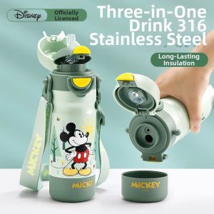 Disney | Portable School Water Bottle with Straw 316 Stainless Steel