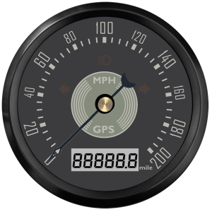ELING 85mm GPS Speedometer 160 200 220 KM/H MPH Odometer Adjustable with Red Yellow Backlight for Car Tractor e 12V 24V