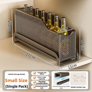 B&W | Multi-functional Kitchen Storage Solution Drawer Spice Rack Narrow Cabinet Under Sink