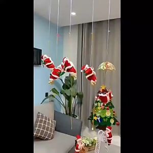 SUPERSALE Electric Climbing Santa Claus Up and Down Ladder with Music