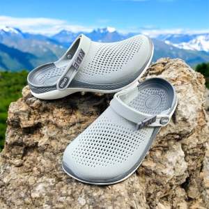[Hàng loại 1] [Còn size 43-44] Dép Crocs LiteRide 360 Clog màu xám hàng nguyên tag mang đi chơi bao ngầu