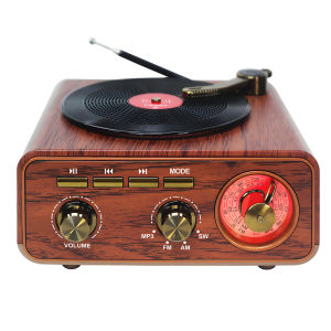 Phono shaped vintage ornament radio with bluetooth portable speaker supporting AM FM SW