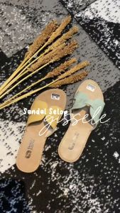 GISEL 3LOOK Sandal Wanita Sandal Wanita Slop Kokop Slide Sendal Flat Teplek Flat Color Series Terbaru 2024